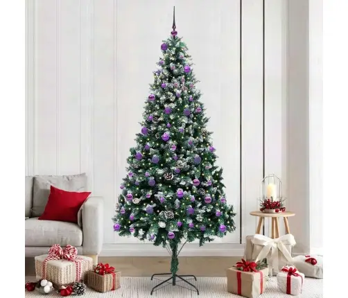 Mākslīgā Ziemassvētku Eglīte Su 300 Led Ar Statīvu Zaļa 240 Cm Vidaxl