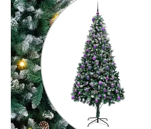 Mākslīgā Ziemassvētku Eglīte Su 300 Led Ar Statīvu Zaļa 240 Cm Vidaxl