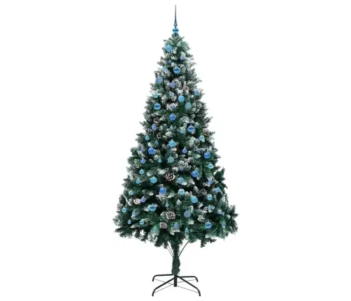 Tehisjõulupuu Roheline 240 Cm Pvc Ja Teras Ja Plast