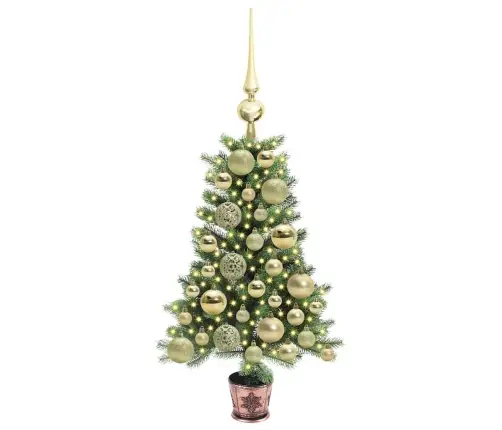 Ziemassvētku Eglīte Su 150 Led Ar Statīvu Zaļa 65 Cm Pe Vidaxl