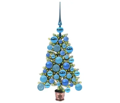 Kalėdų Eglutė Su 150 Led S Stovu Žalia 65 Cm Pe