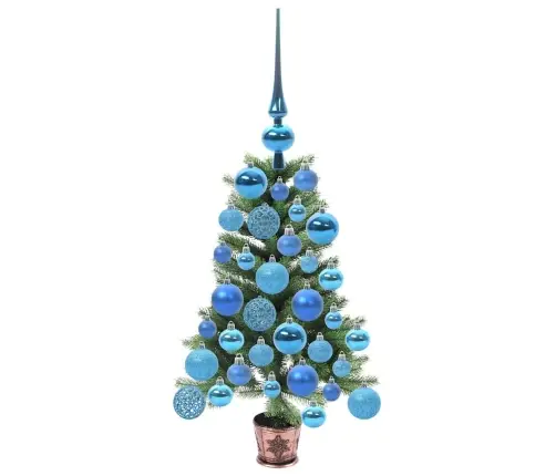 Kalėdų Eglutė Su 150 Led S Stovu Žalia 65 Cm Pe