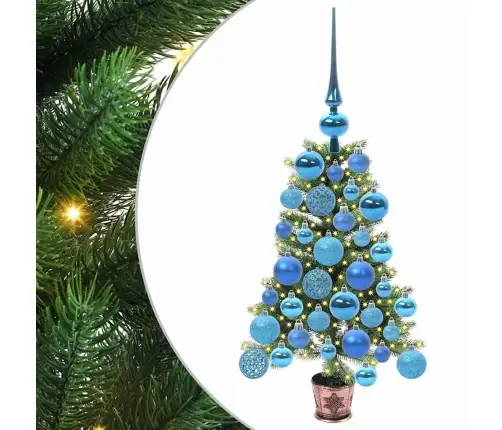 Kalėdų Eglutė Su 150 Led S Stovu Žalia 65 Cm Pe