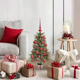 Ziemassvētku Eglīte Su 150 Led Ar Statīvu Zaļa 90 Cm Pe Vidaxl