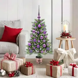 Kalėdų Eglutė Su 150 Led S Stovu Žalia 90 Cm Pe