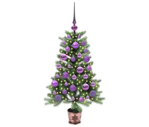 Kalėdų Eglutė Su 150 Led S Stovu Žalia 90 Cm Pe