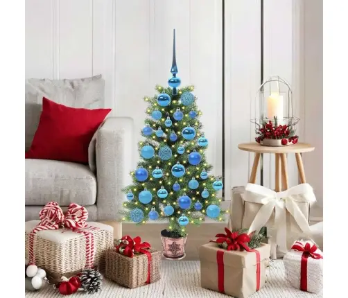 Jõulupuu Koos 150 Led-Iga Koos Alusega Roheline 90 Cm Pe