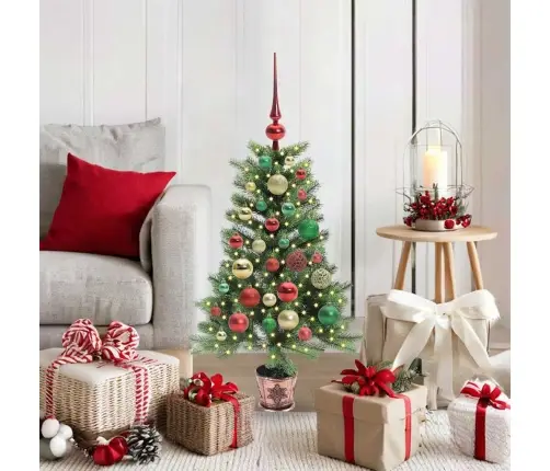 Ziemassvētku Eglīte Su 150 Led Ar Statīvu Zaļa 90 Cm Pe Vidaxl