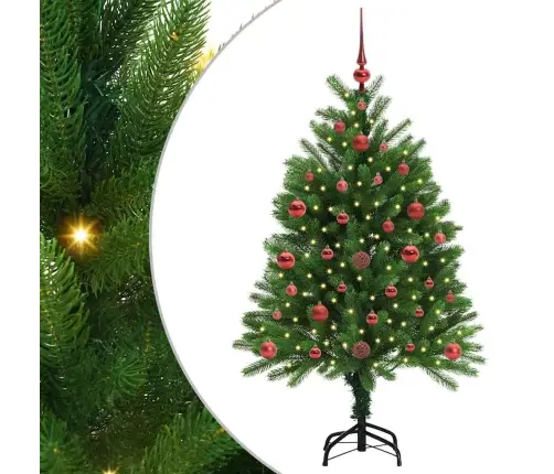 Kalėdų Eglutė Su 150 Led S Stovu Žalia 120 Cm Pe