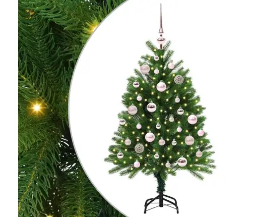 Kalėdų Eglutė Su 150 Led S Stovu Žalia 120 Cm Pe