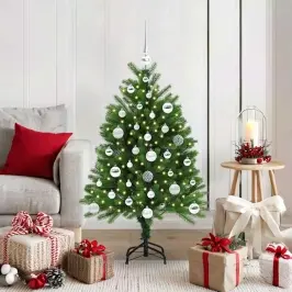 Jõulupuu Koos 150 Led-Iga Koos Alusega Roheline 120 Cm Pe