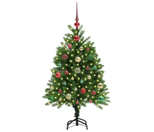 Ziemassvētku Eglīte Su 150 Led Ar Statīvu Zaļa 120 Cm Pe Vidaxl
