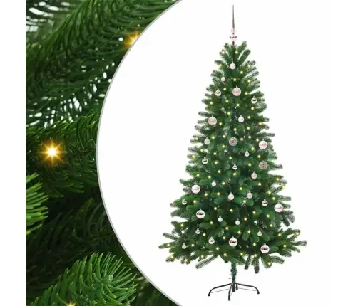 Ziemassvētku Eglīte Su 150 Led Ar Statīvu Zaļa 150 Cm Pe Vidaxl