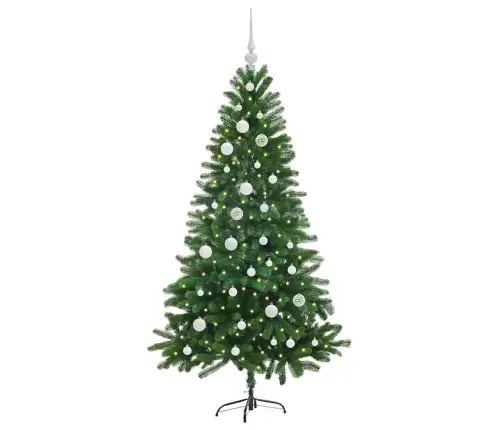 Jõulupuu Koos 150 Led-Iga Koos Alusega Roheline 150 Cm Pe