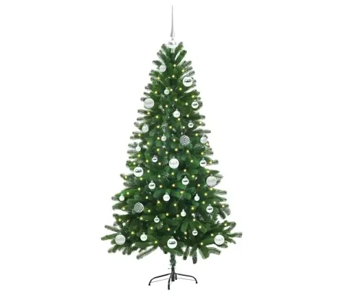 Ziemassvētku Eglīte Su 150 Led Ar Statīvu Zaļa 150 Cm Pe Vidaxl