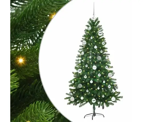 Ziemassvētku Eglīte Su 150 Led Ar Statīvu Zaļa 150 Cm Pe Vidaxl