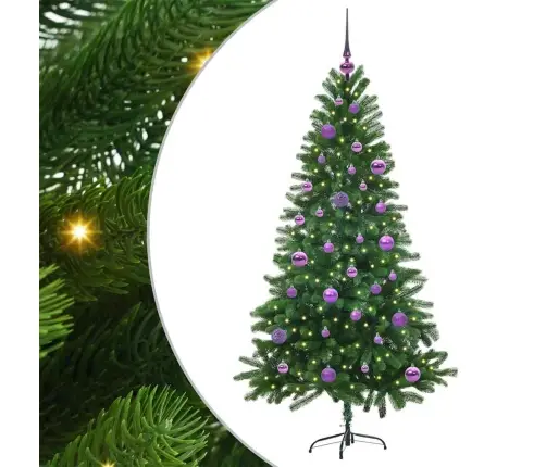 Ziemassvētku Eglīte Su 150 Led Ar Statīvu Zaļa 150 Cm Pe Vidaxl