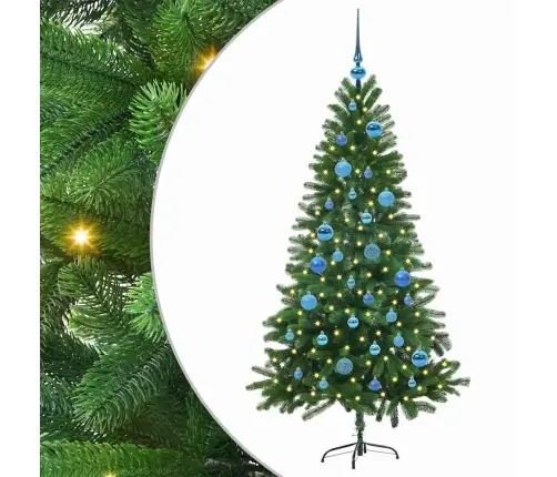 Kalėdų Eglutė Su 150 Led S Stovu Žalia 150 Cm Pe