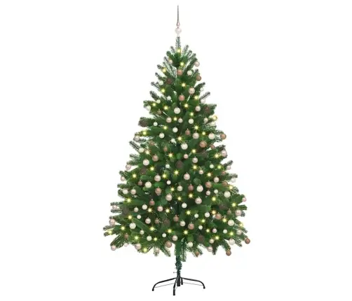 Ziemassvētku Eglīte Su 300 Led Ar Statīvu Zaļa 180 Cm Pe Vidaxl