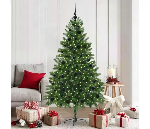 Ziemassvētku Eglīte Su 300 Led Ar Statīvu Zaļa 180 Cm Pe Vidaxl