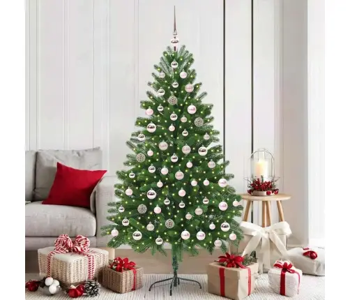 Ziemassvētku Eglīte Su 300 Led Ar Statīvu Zaļa 180 Cm Pe Vidaxl