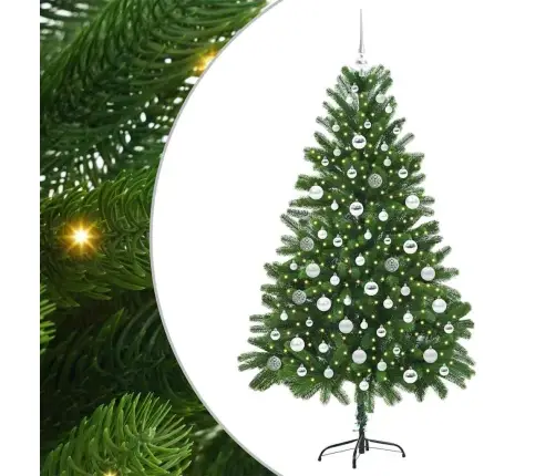 Kalėdų Eglutė Su 300 Led S Stovu Žalia 180 Cm Pe