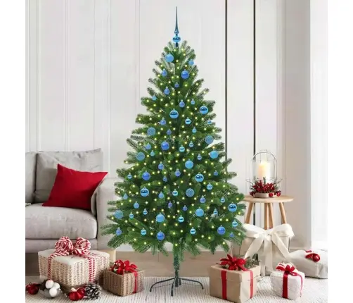 Jõulupuu Koos 300 Led-Iga Koos Alusega Roheline 180 Cm Pe