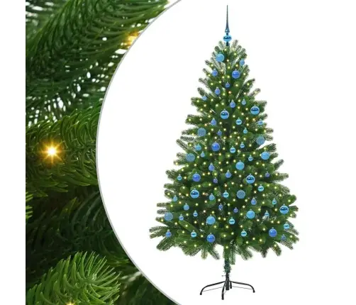 Jõulupuu Koos 300 Led-Iga Koos Alusega Roheline 180 Cm Pe