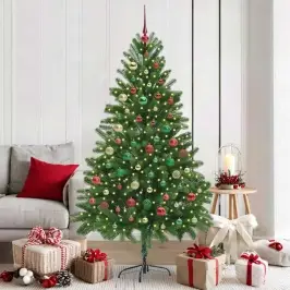 Ziemassvētku Eglīte Su 300 Led Ar Statīvu Zaļa 180 Cm Pe Vidaxl