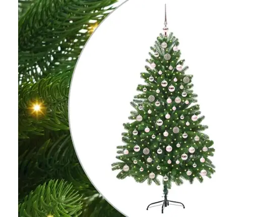 Ziemassvētku Eglīte Su 300 Led Ar Statīvu Zaļa 210 Cm Pe Vidaxl