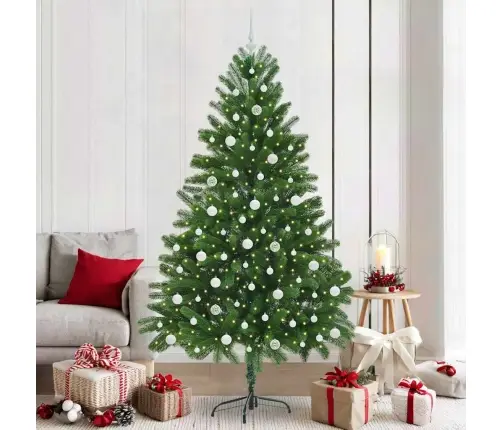 Ziemassvētku Eglīte Su 300 Led Ar Statīvu Zaļa 210 Cm Pe Vidaxl