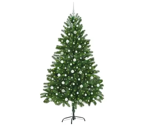 Ziemassvētku Eglīte Su 300 Led Ar Statīvu Zaļa 210 Cm Pe Vidaxl