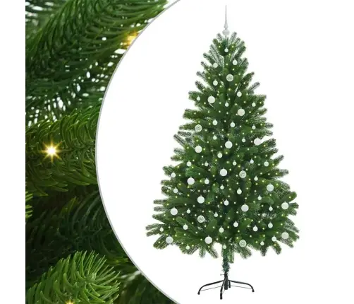 Ziemassvētku Eglīte Su 300 Led Ar Statīvu Zaļa 210 Cm Pe Vidaxl