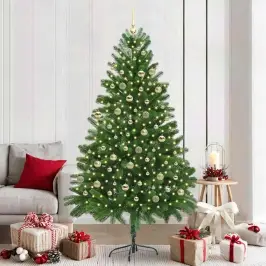 Kalėdų Eglutė Su 300 Led S Stovu Žalia 210 Cm Pe