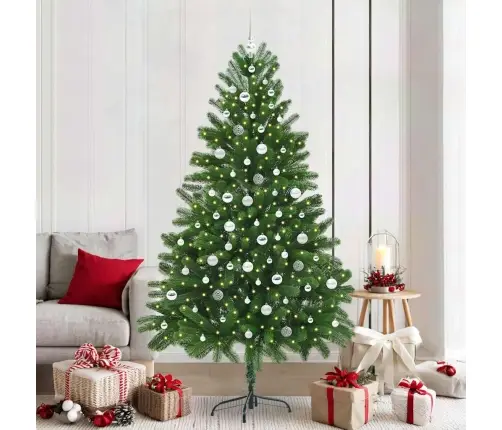 Jõulupuu Koos 300 Led-Iga Koos Alusega Roheline 210 Cm Pe