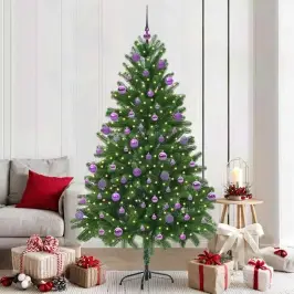 Kalėdų Eglutė Su 300 Led S Stovu Žalia 210 Cm Pe Kalėdų Eglutė Su 300 Led S Stovu Žalia 210 Cm Pe