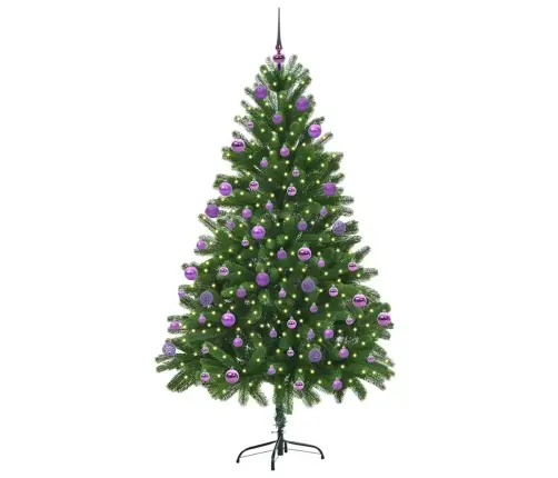 Ziemassvētku Eglīte Su 300 Led Ar Statīvu Zaļa 210 Cm Pe Vidaxl