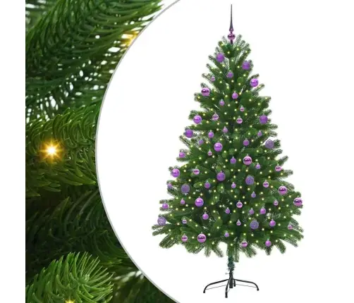 Ziemassvētku Eglīte Su 300 Led Ar Statīvu Zaļa 210 Cm Pe Vidaxl