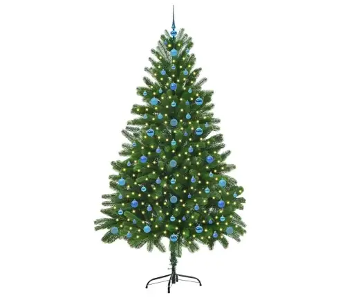 Jõulupuu Koos 300 Led-Iga Koos Alusega Roheline 210 Cm Pe