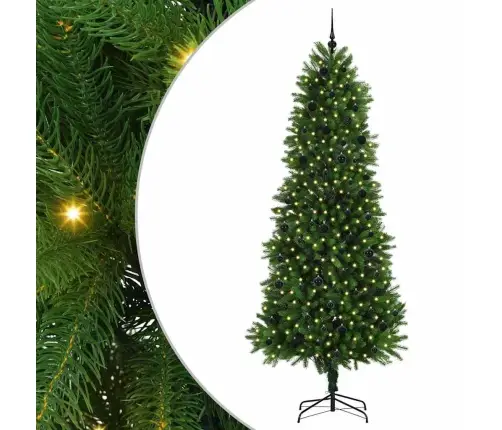 Ziemassvētku Eglīte Su 300 Led Ar Statīvu Zaļa 240 Cm Pe Vidaxl