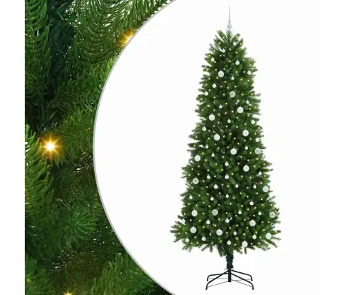 Ziemassvētku Eglīte Su 300 Led Ar Statīvu Zaļa 240 Cm Pe Vidaxl