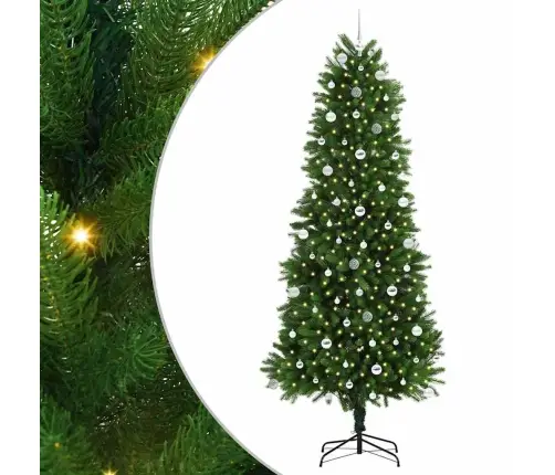 Ziemassvētku Eglīte Su 300 Led Ar Statīvu Zaļa 240 Cm Pe Vidaxl