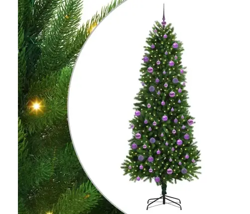 Ziemassvētku Eglīte Su 300 Led Ar Statīvu Zaļa 240 Cm Pe Vidaxl