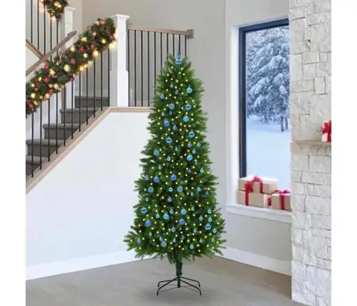 Ziemassvētku Eglīte Su 300 Led Ar Statīvu Zaļa 240 Cm Pe Vidaxl