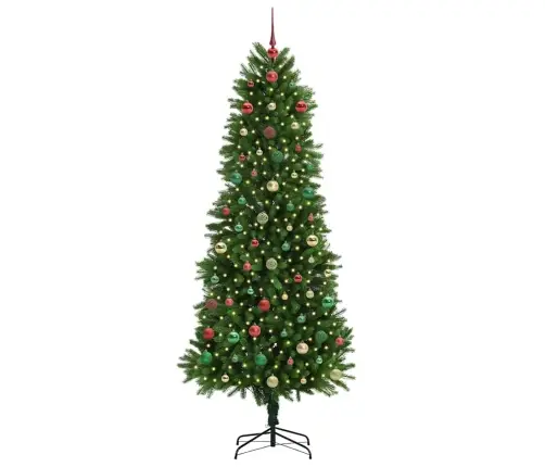 Jõulupuu Koos 300 Led-Iga Koos Alusega Roheline 240 Cm Pe