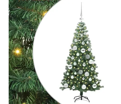 Ziemassvētku Eglīte Su 150 Led Ar Statīvu Zaļa 120 Cm Pvc Vidaxl