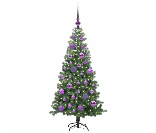 Jõulupuu Koos 150 Led-Iga Koos Alusega Roheline 120 Cm Pvc