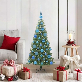 Ziemassvētku Eglīte Su 150 Led Ar Statīvu Zaļa 120 Cm Pvc Vidaxl