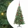 Ziemassvētku Eglīte Su 150 Led Ar Statīvu Zaļa 120 Cm Pvc Vidaxl