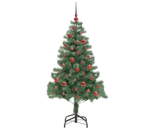 Jõulupuu Koos 150 Led-Iga Koos Alusega Roheline 150 Cm Pvc